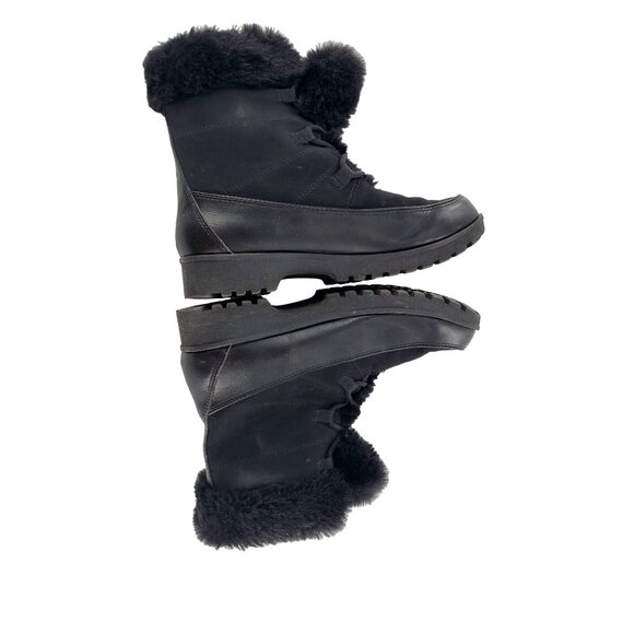 JBU 7 Boots Woman Faux Fur Winter Snow Outdoor Combat Water Resistant Shoe Jambu - Picture 5 of 13